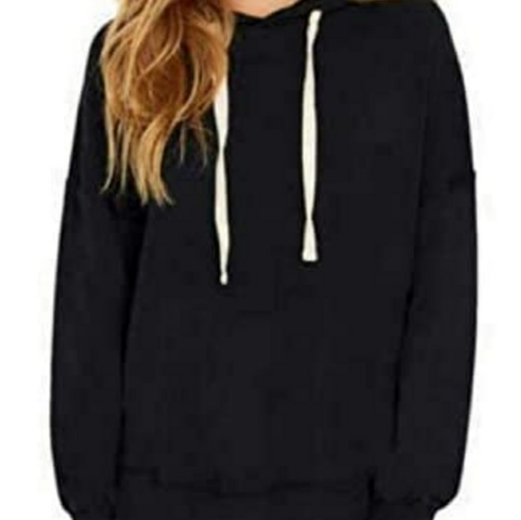 NWT Women's Medium Buffalo David Bitton Black Hooded Sweatshirt - Picture 1 of 4